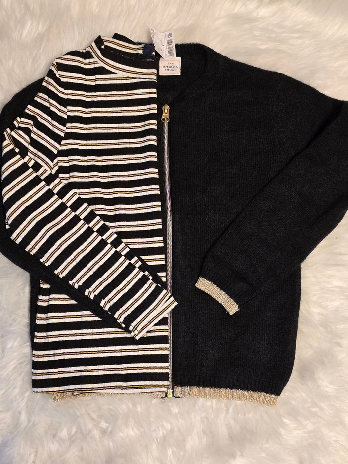 Neufs (non portés ) 🤩😍🩷👌 superbe ensemble gilet zippé et sous pull 8 ans fille ⚘️⚘️ - photo numéro 2
