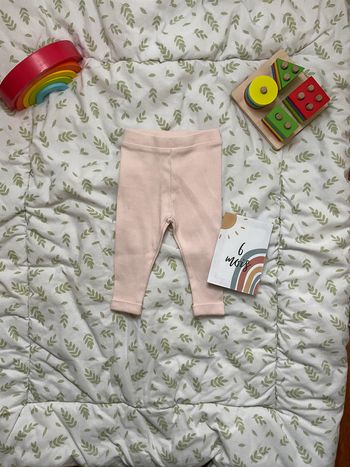 legging rose cotelé 6 mois tape à l'oeil