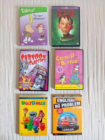Lot de 6 DVD dessins animés