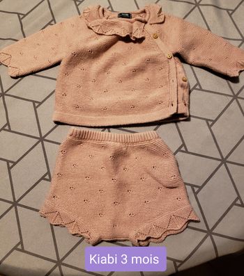 Ensemble vieux rose 3 mois