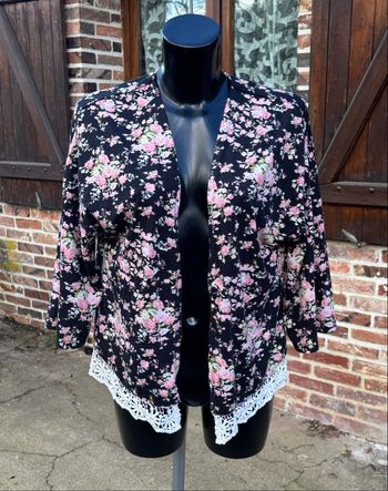 🌸 Gilet fluide fleuri Babacool – Taille 2 (38)