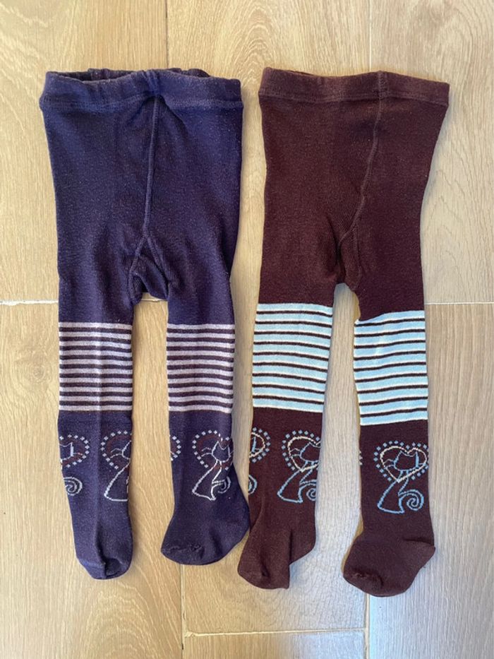 2 collants 6-12mois