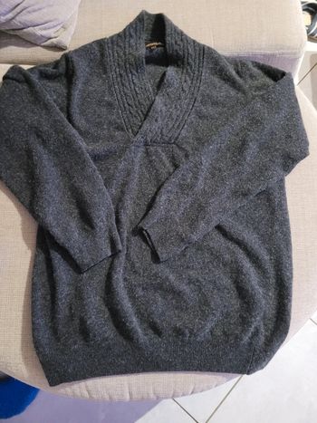 Pull homme gris