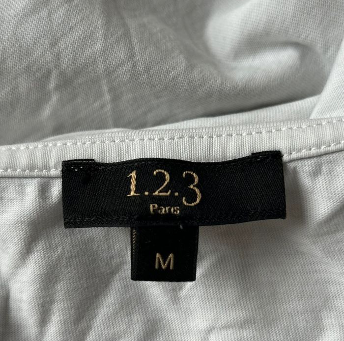 T-shirt romantique bohème maison 1,2,3 en coton - photo numéro 3