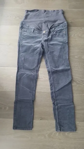 Pantalon maternité  velours milleraies
