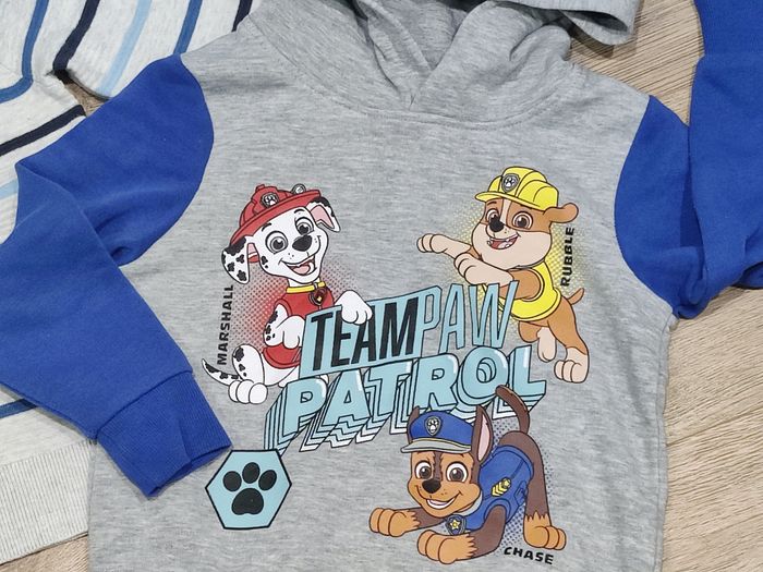 Lot de 2 sweat capuches et pull Pat Patrouille Paw Patrol Taille 3 ans - photo numéro 2