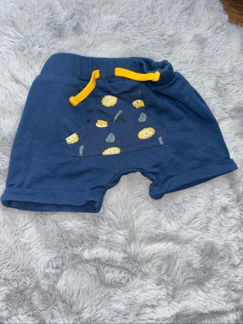 Short bleu motif lion - 18 mois - Boîte à malices