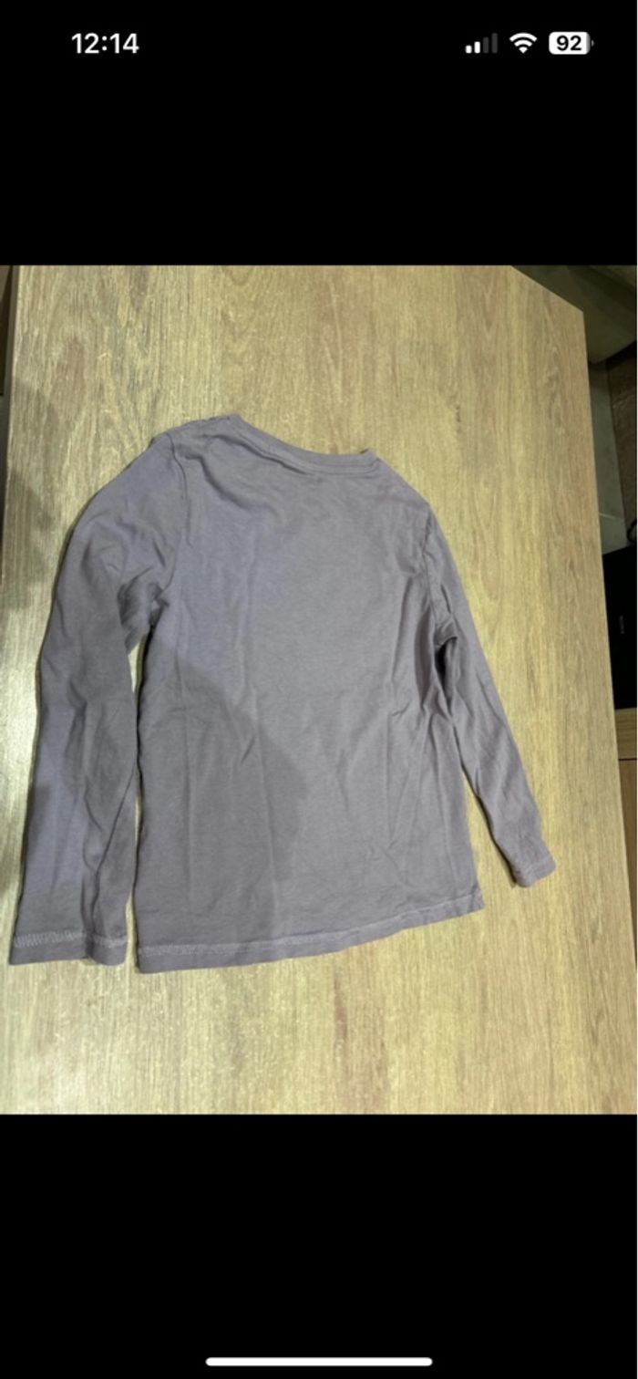 Teeshirt manches longues violet/pourpre 5 ans motif  panthère - photo numéro 2