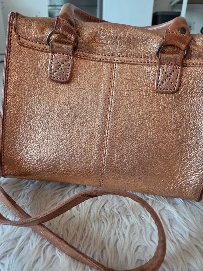 Sublime sac a main Paul Marius Rive Gauche Or rose - photo numéro 10