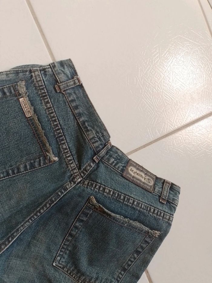 Short bleu en simili jean femme Id'est - photo numéro 16