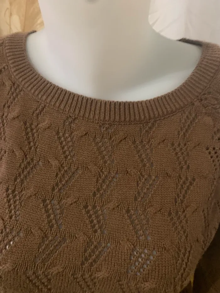 Pull Ici et maintenant crochet marron taille 38/40 - photo numéro 5