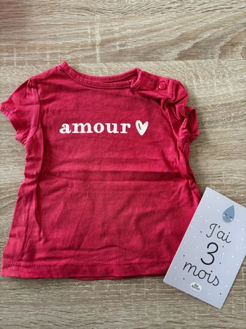 Tee shirt amour KIABI t.3m