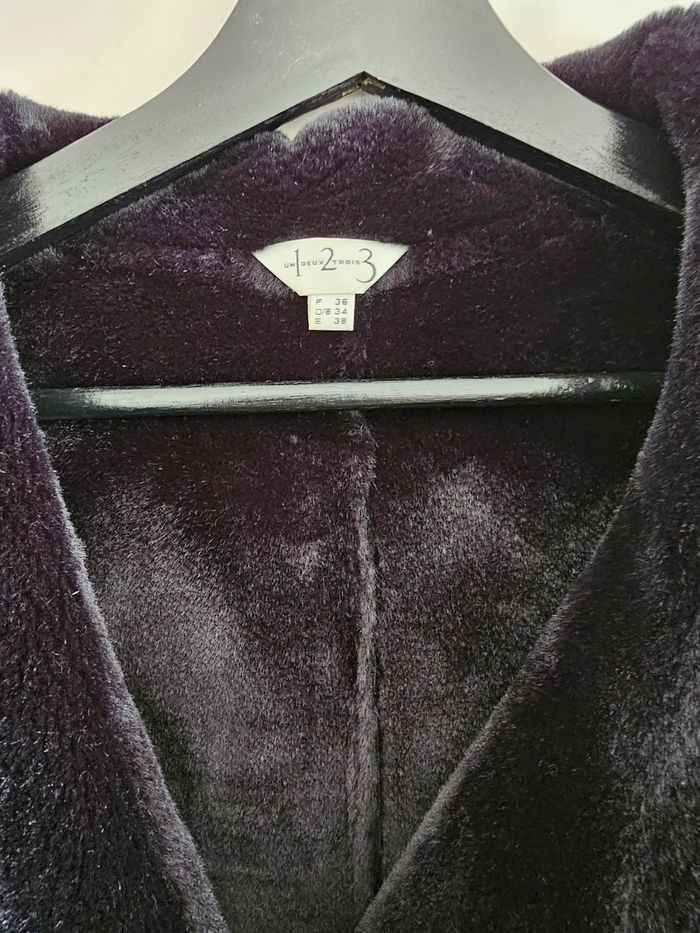 Manteau fausse fourrure aspect suédine Maison 123 Taille 36 - photo numéro 5