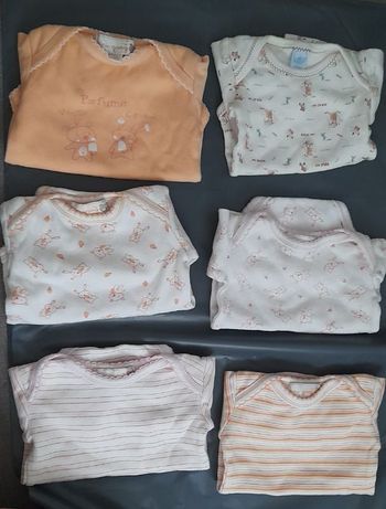 Lot de 6 body manches longues