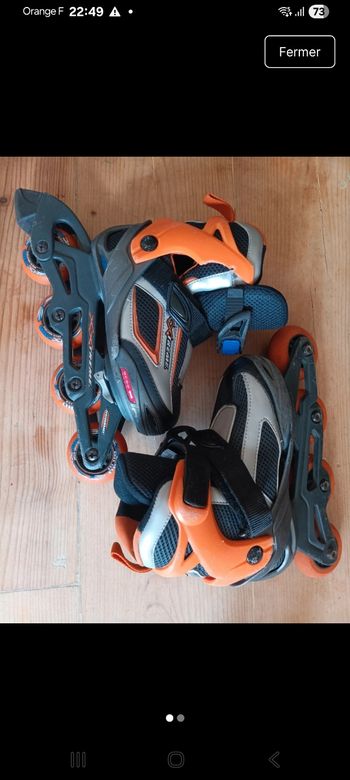 Rollers en ligne réglables, pointure 29 / 32. Enfants.