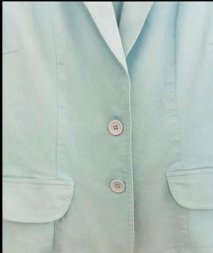 Veste  turquoise  Taille  40  -  44 vintage - photo numéro 3