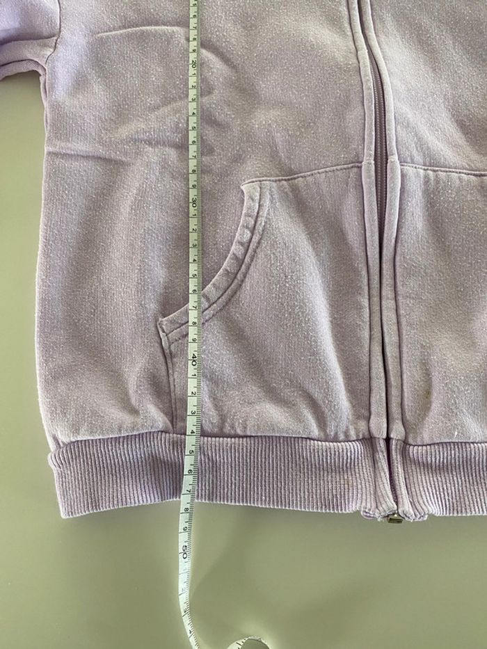 Gilet zip capuche parme 10 ans - photo numéro 6