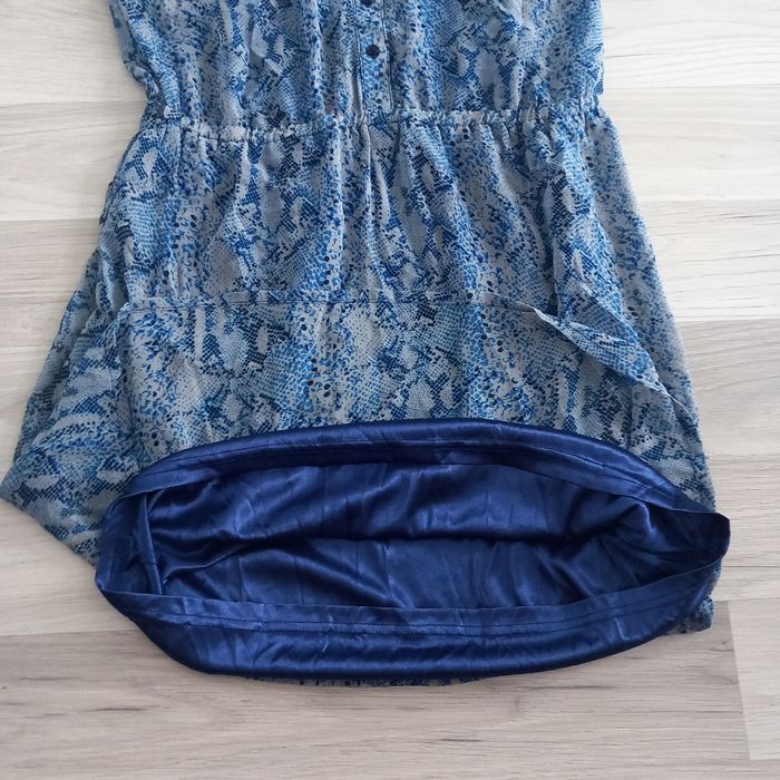 Robe mi-longues sans manches imprimée bleu Tex Woman taille 38 - photo numéro 8