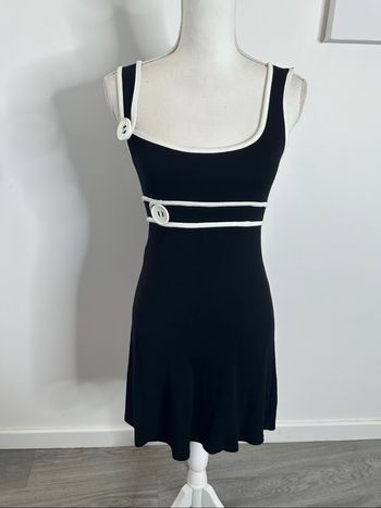 Robe rétro pin-up noire et blanche Vintage T38 M