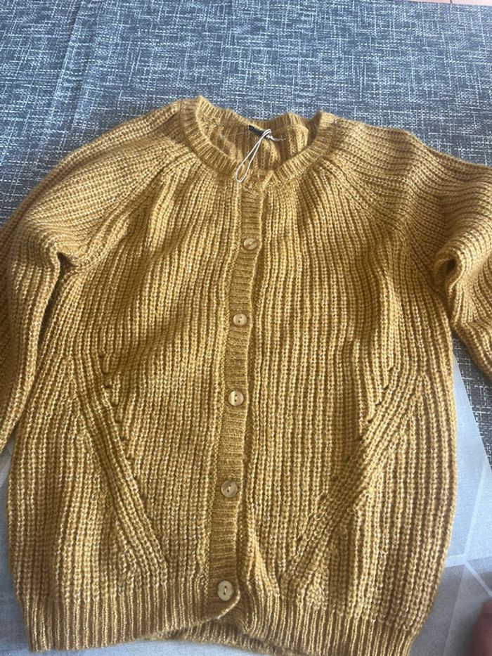 Gilet jaune moutarde neuf - photo numéro 3
