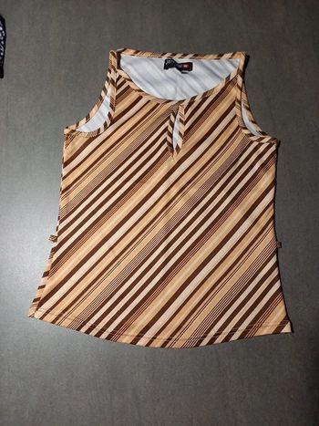 Top Jennyfer marron, crème et beige
