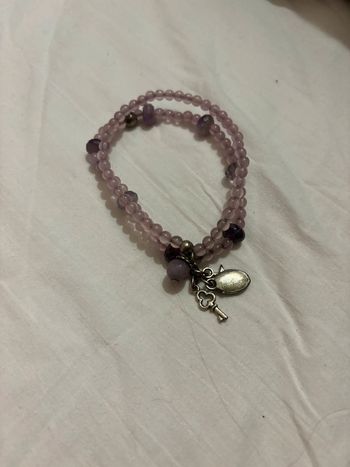 Bracelet double violet élastique