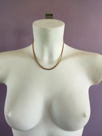 Collier en plaqué or vintage serpent