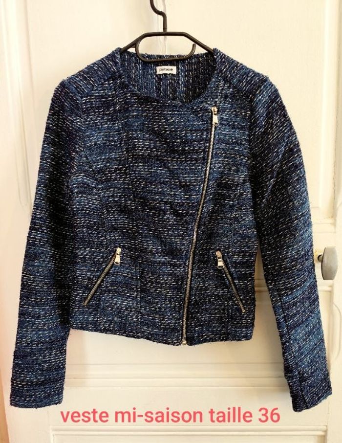 Veste tweed bleue