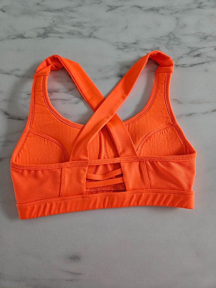 Brassière de sport orange taille XXS - photo numéro 3