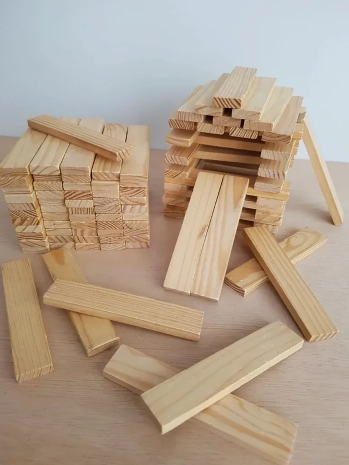 100 planchettes en bois brut