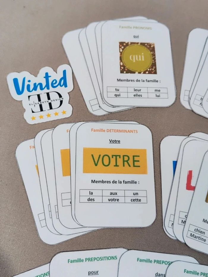 Jeu des 7 familles sur la grammaire Montessori - photo numéro 2