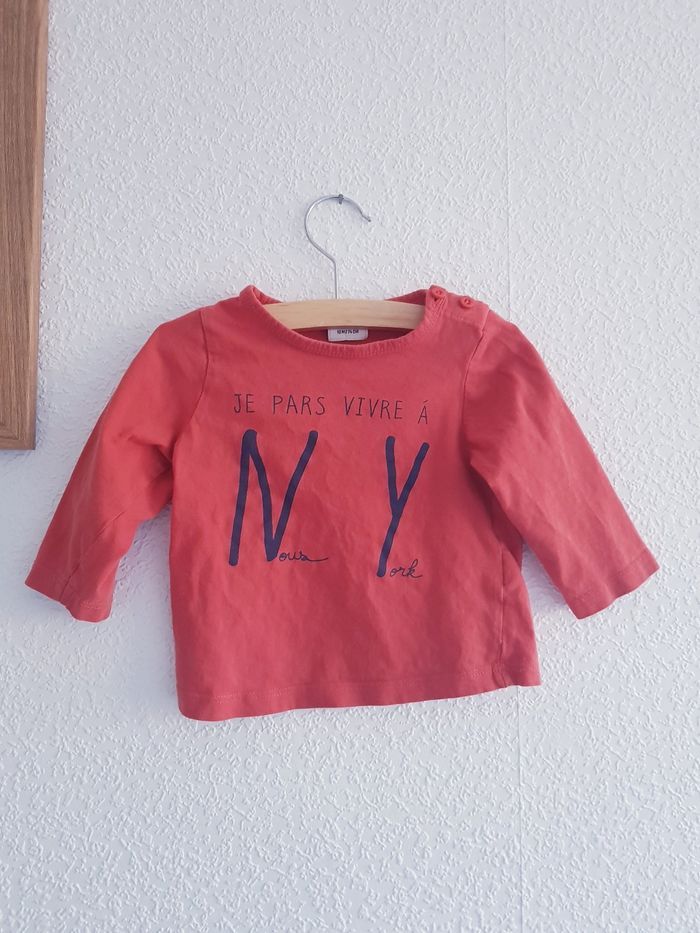 Tape À L'Œil - Tee-shirt manches longues - "Je pars vivre à Nous York" - photo numéro 2