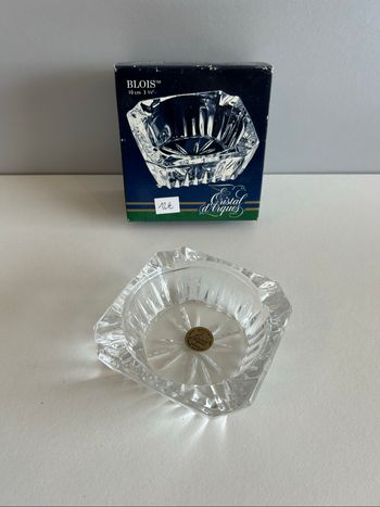 Cendrier cristal d’Arques – modèle Blois – 10 cm – boite d’origine