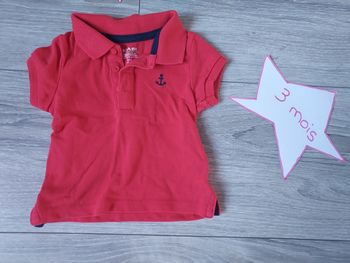 Polo rouge 3 mois
