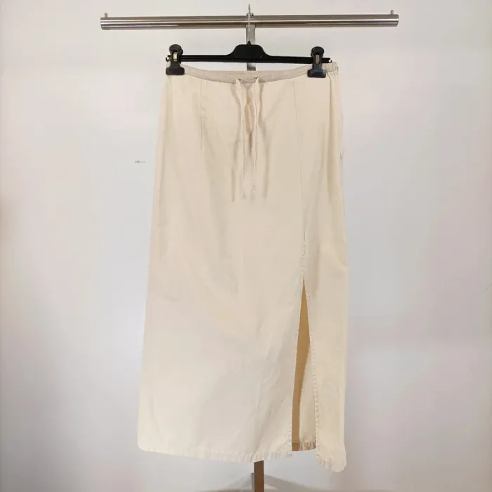 Jupe longue beige à cordon taille M estimée - Cimarron Folk Art A377