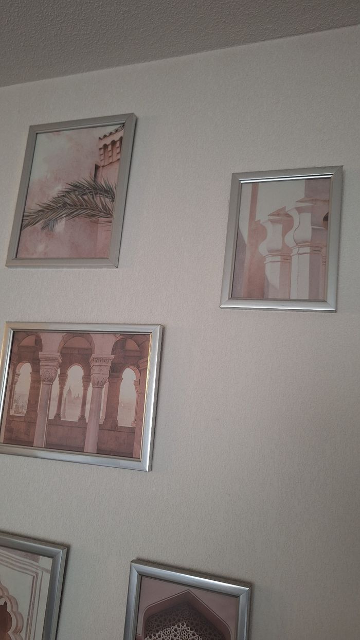 Pêle-mêle 10 cadres style oriental rose et argenté - photo numéro 3