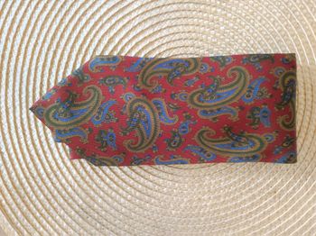 Cravate bordeaux/bleu Old River en soie