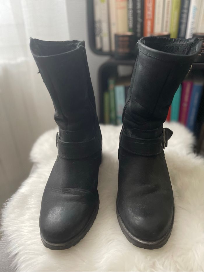 Bottes motard Buffalo noires – Taille 36 - photo numéro 3