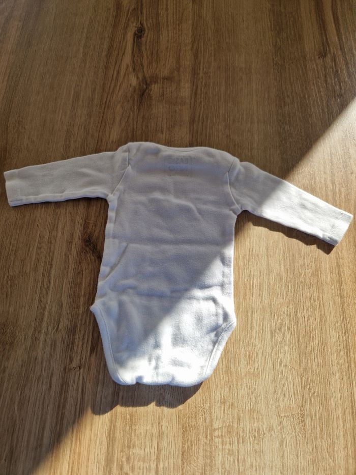 Body manches longues blanc bébé "mon bébé chéri" - 3 mois - photo numéro 2