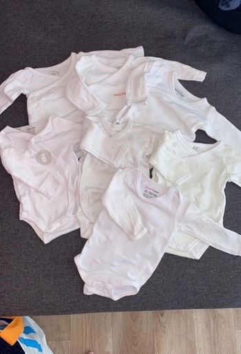 Lot de 7 body naissance
