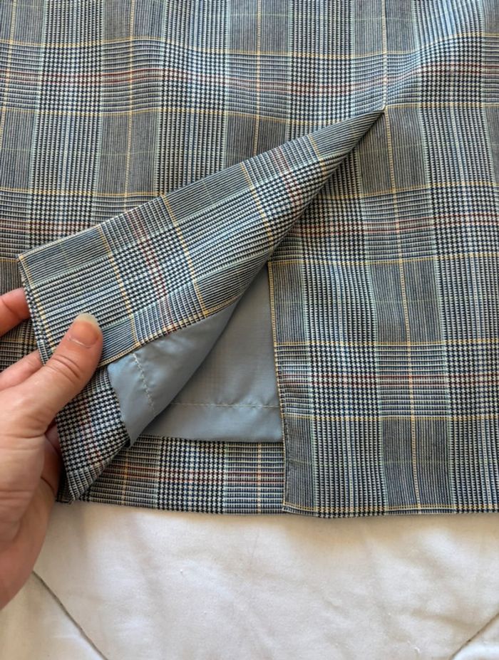 Jupe tailleur Weinberg Paris vintage 90s gris noir prince de galles carreaux taille XL/42 - photo numéro 7