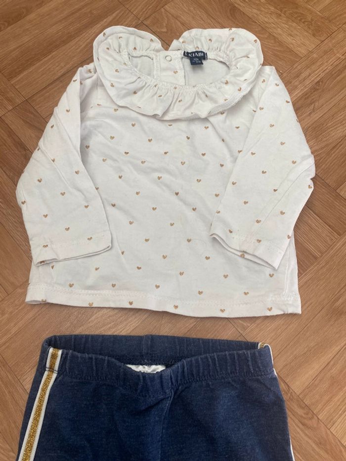 Ensemble t-shirt + pantalon taille 12 mois Kiabi - photo numéro 2