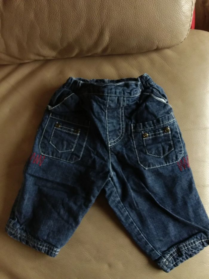 Pantalon jean doublé d'hiver taille Elastiquée - photo numéro 2