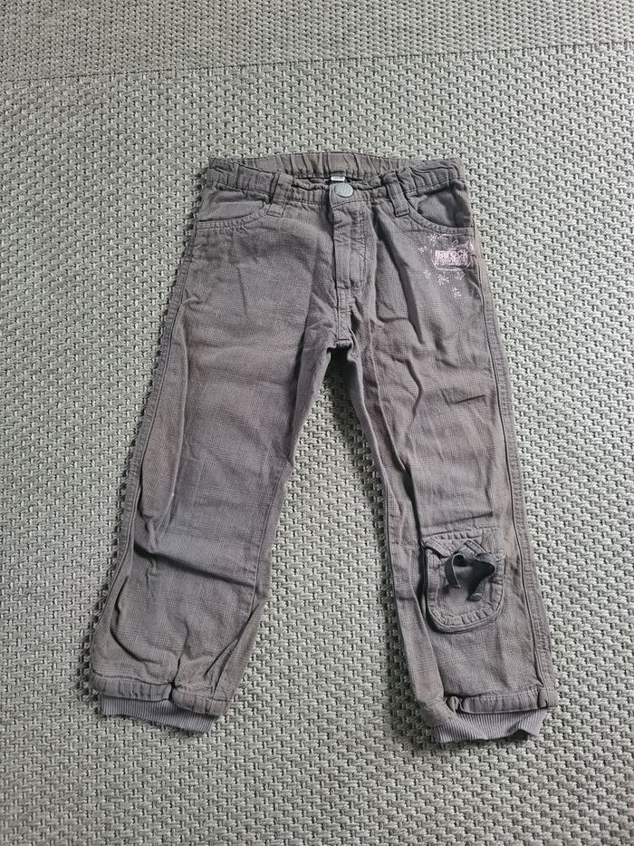 Pantacourt long cargo marron kaki fille - 6 ans - photo numéro 2