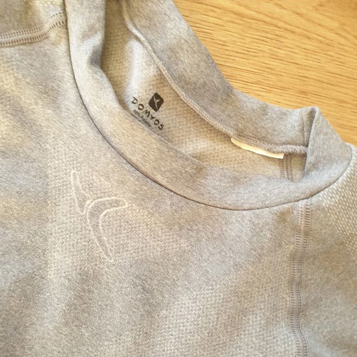 💙 Tee-shirt MC stretch sport gris homme 44 XXL Domyos Oxylane Décathlon #emyfleury_44homme - photo numéro 3