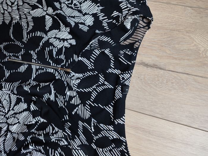 Blouse femme péplum manches 3/4 fleuri - photo numéro 2