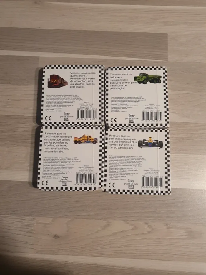 4 mini livres cartonnés" tous les engins" - photo numéro 2