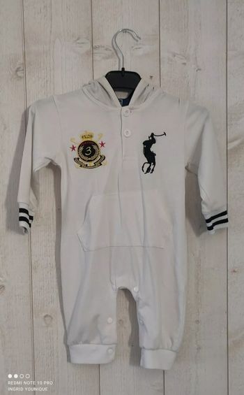 Pyjama barboteuse blanche taille 18 mois