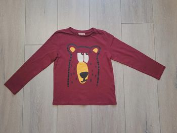 Maillot manche longue bordeau. Garçon 8 ans. Marque Du pareil au même