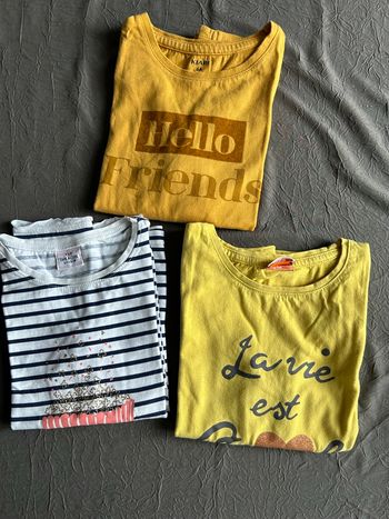 Lot de 3 t-shirts manches longues petite fille « Tape à l’œil »